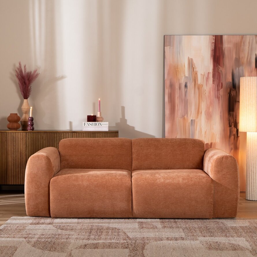 Sofa Maine 2,5 Sitzer Stoff terrakotta
