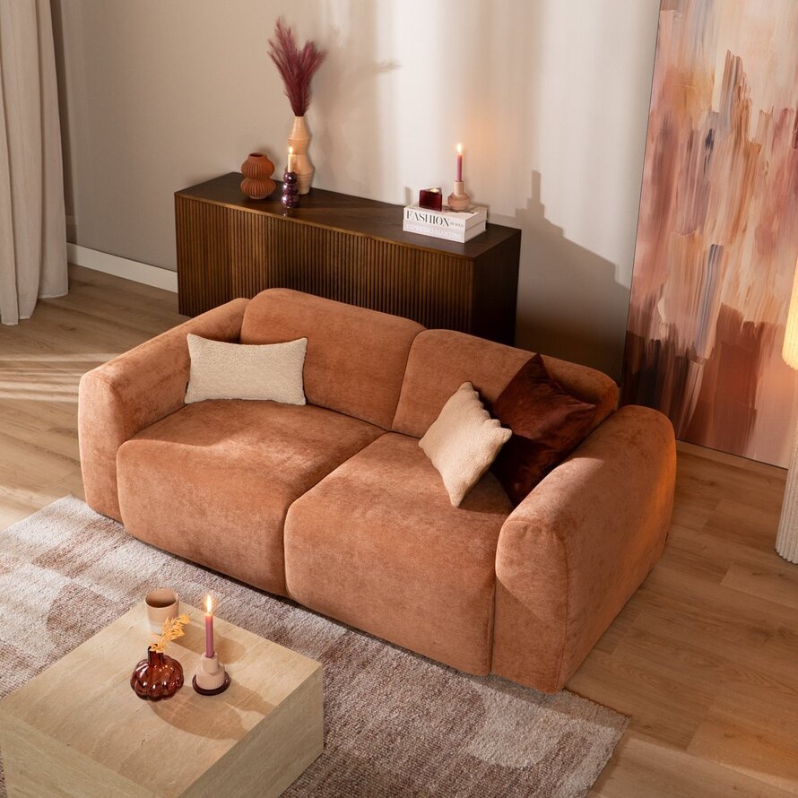 Sofa Maine 2,5 Sitzer Stoff terrakotta