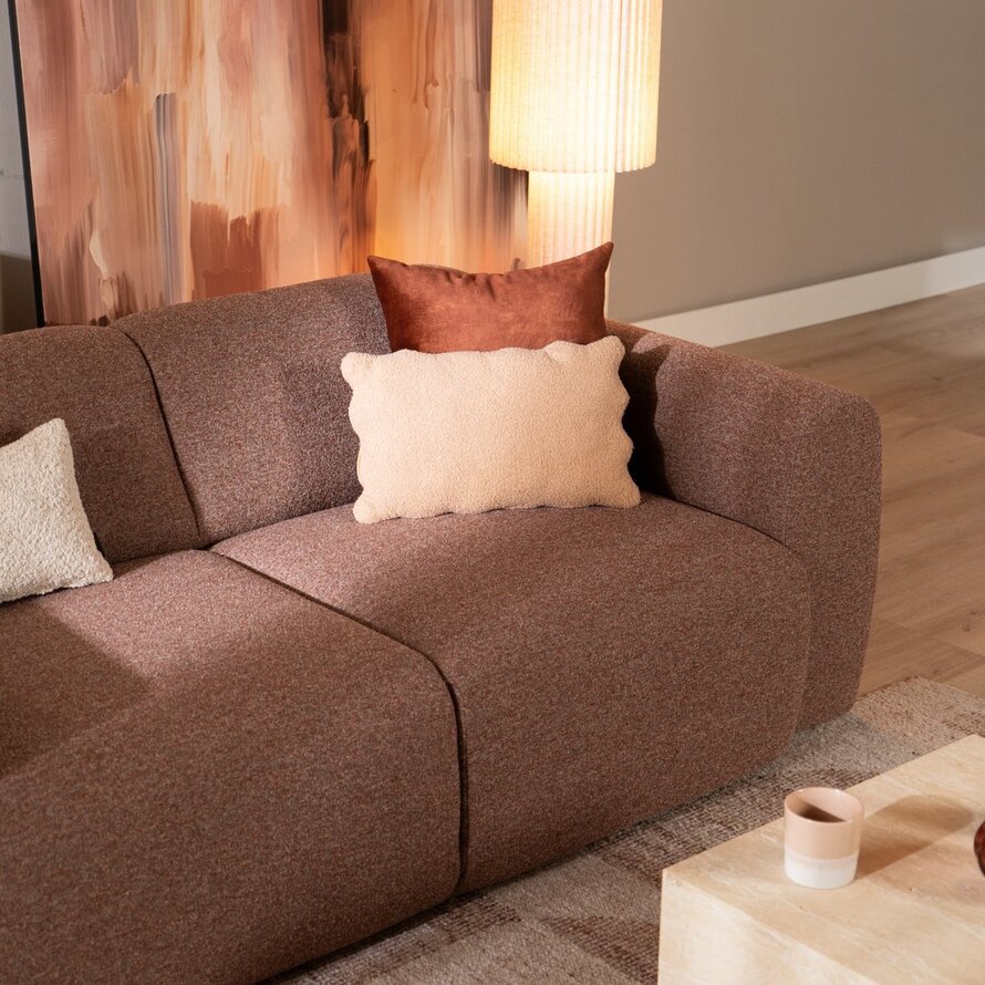 Sofa Maine 2,5 Sitzer Bouclé rot/rosa