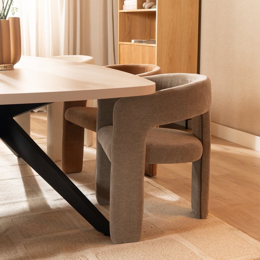 Stuhl Bibi Chenille taupe
