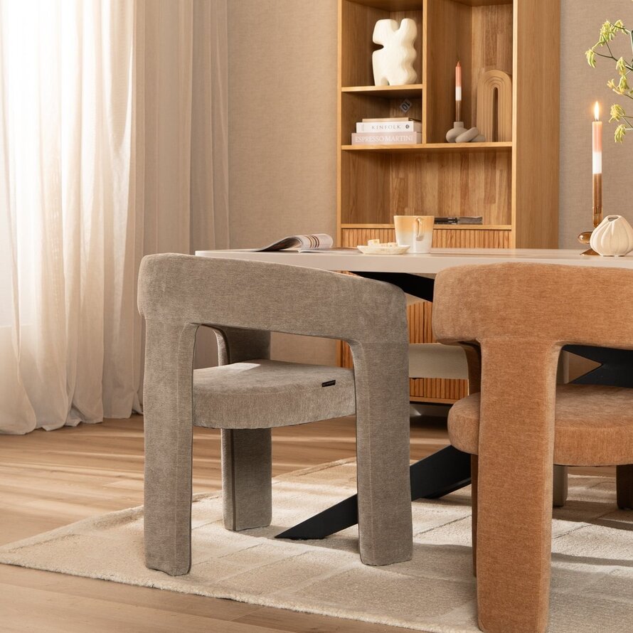 Stuhl Bibi Chenille taupe