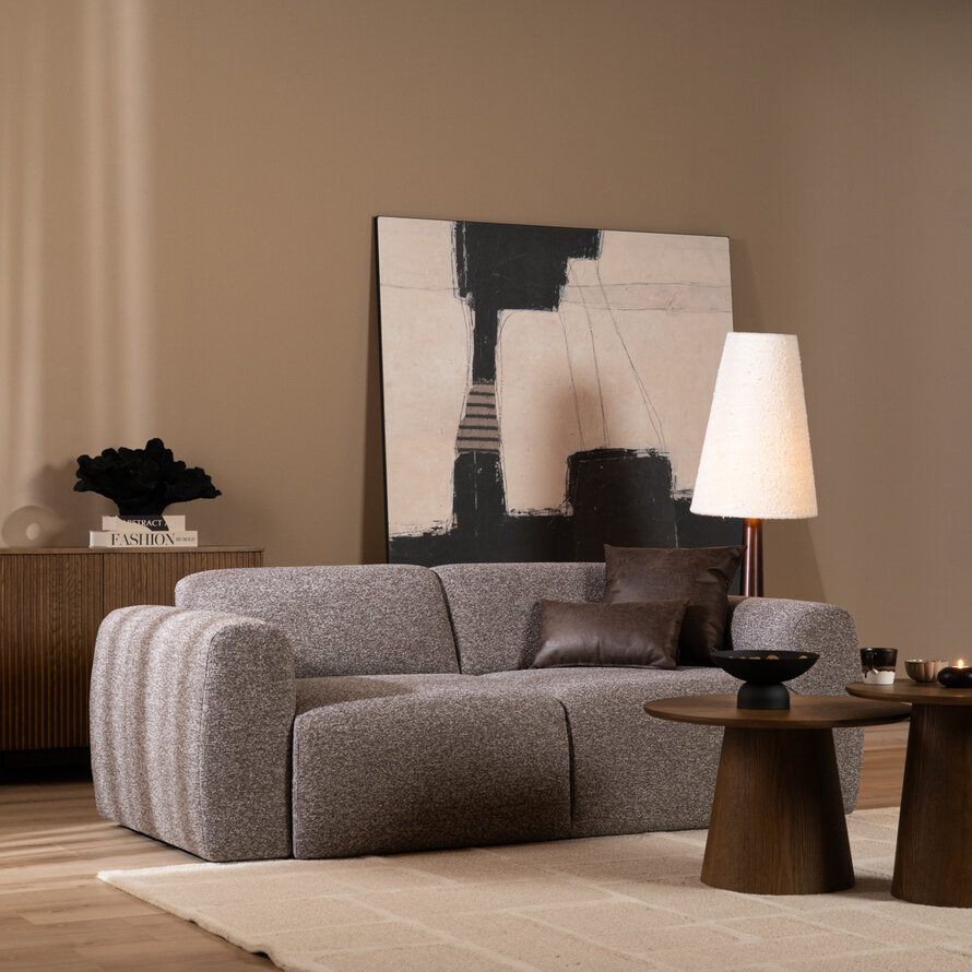 Sofa Maine 2,5 Sitzer Bouclé braun/grau