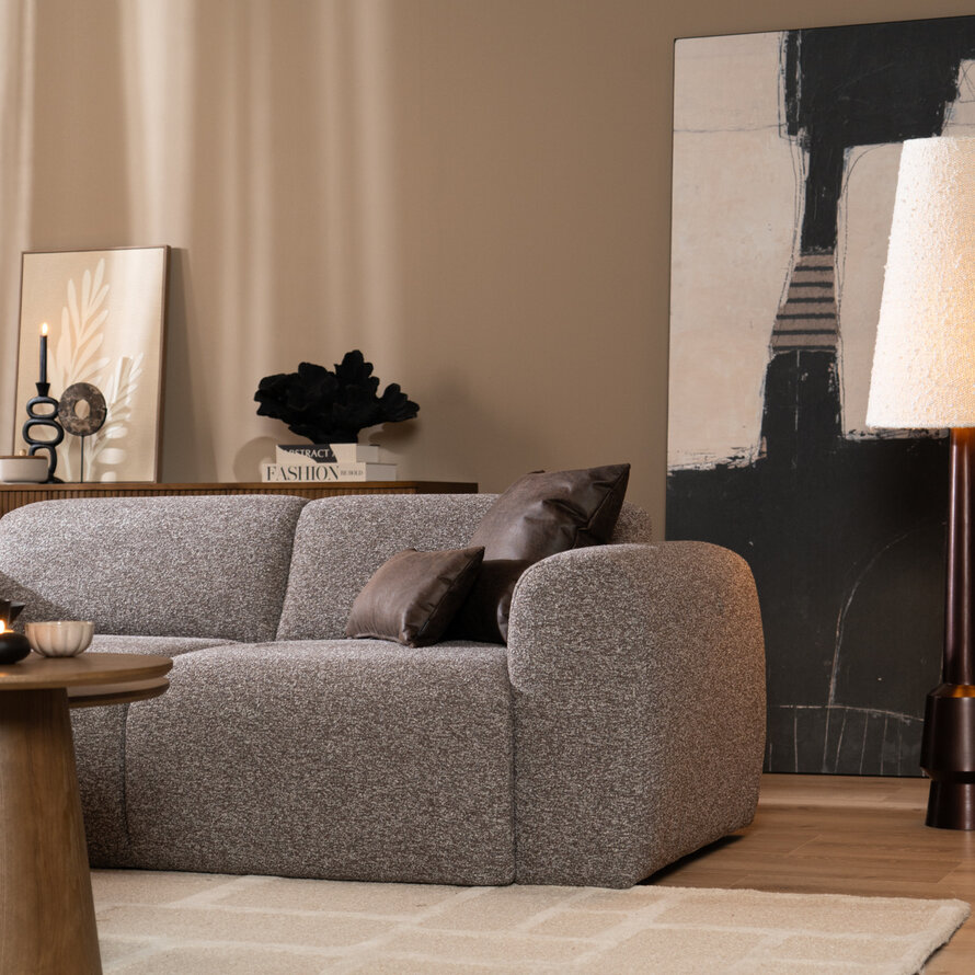 Sofa Maine 2,5 Sitzer Bouclé braun/grau