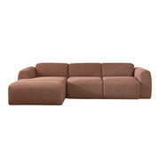 Bronx71 Ecksofa Maine Bouclé rot/rosa links