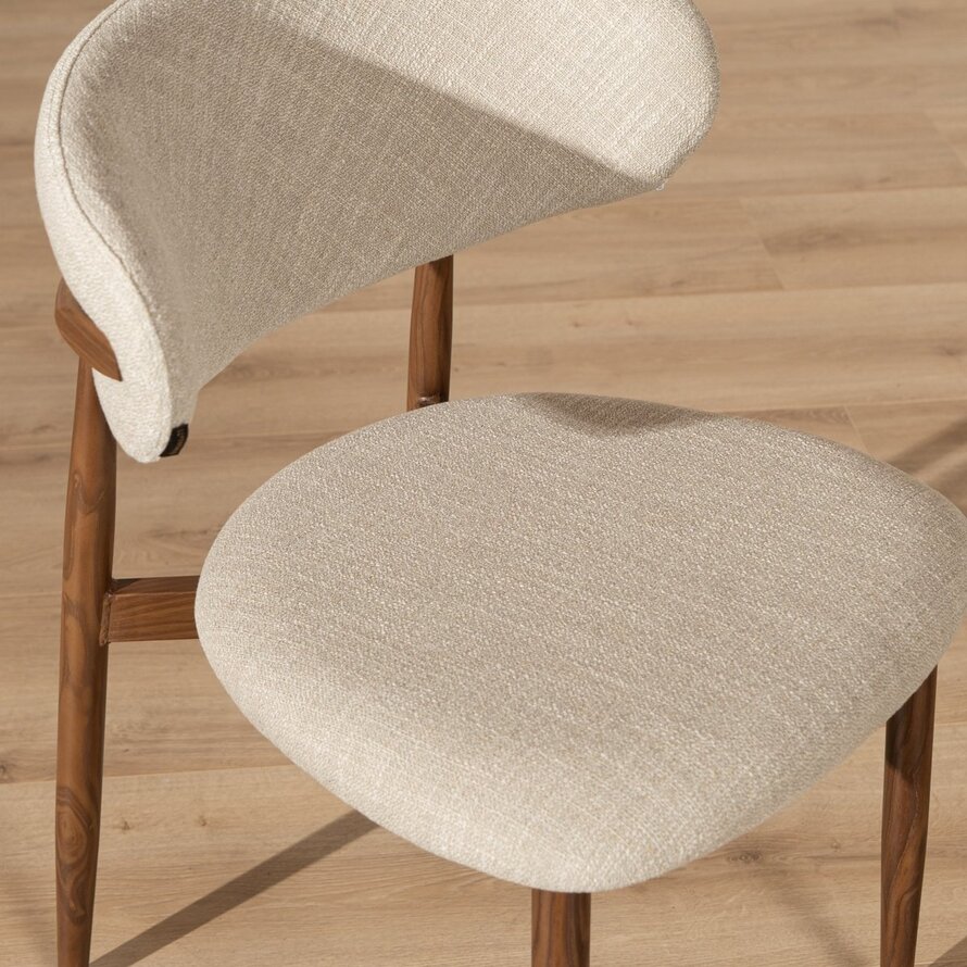 Stuhl Lara Leinen taupe