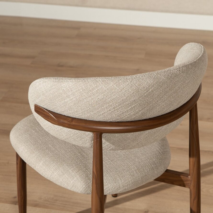 Stuhl Lara Leinen taupe