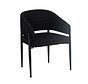 Stuhl Armin Stoff meliert schwarz