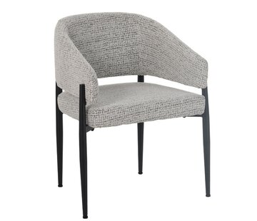 Bronx71 Stuhl Armin Stoff meliert off white/schwarz