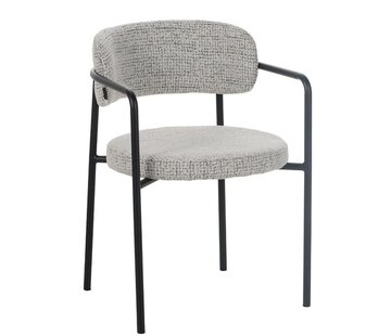 Bronx71 Stuhl Nicky Stoff meliert off white/schwarz