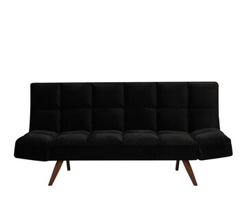 Bronx71 Schlafsofa 1,5-Sitzer Timo Samt schwarz