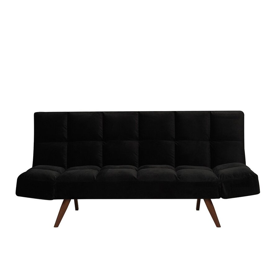 Schlafsofa 1,5-Sitzer Timo Samt schwarz