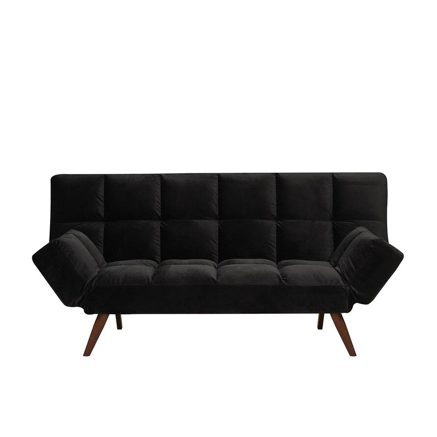 Schlafsofa 1,5-Sitzer Timo Samt schwarz
