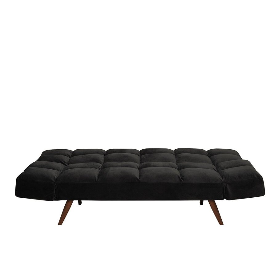 Schlafsofa 1,5-Sitzer Timo Samt schwarz