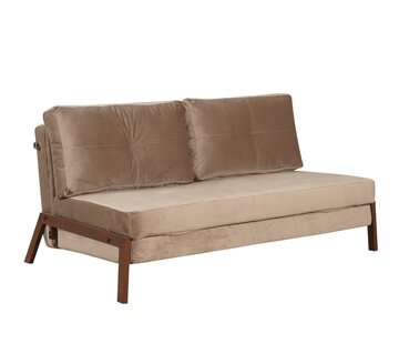 Bronx71 Schlafsofa 2-Sitzer Mikko Samt taupe
