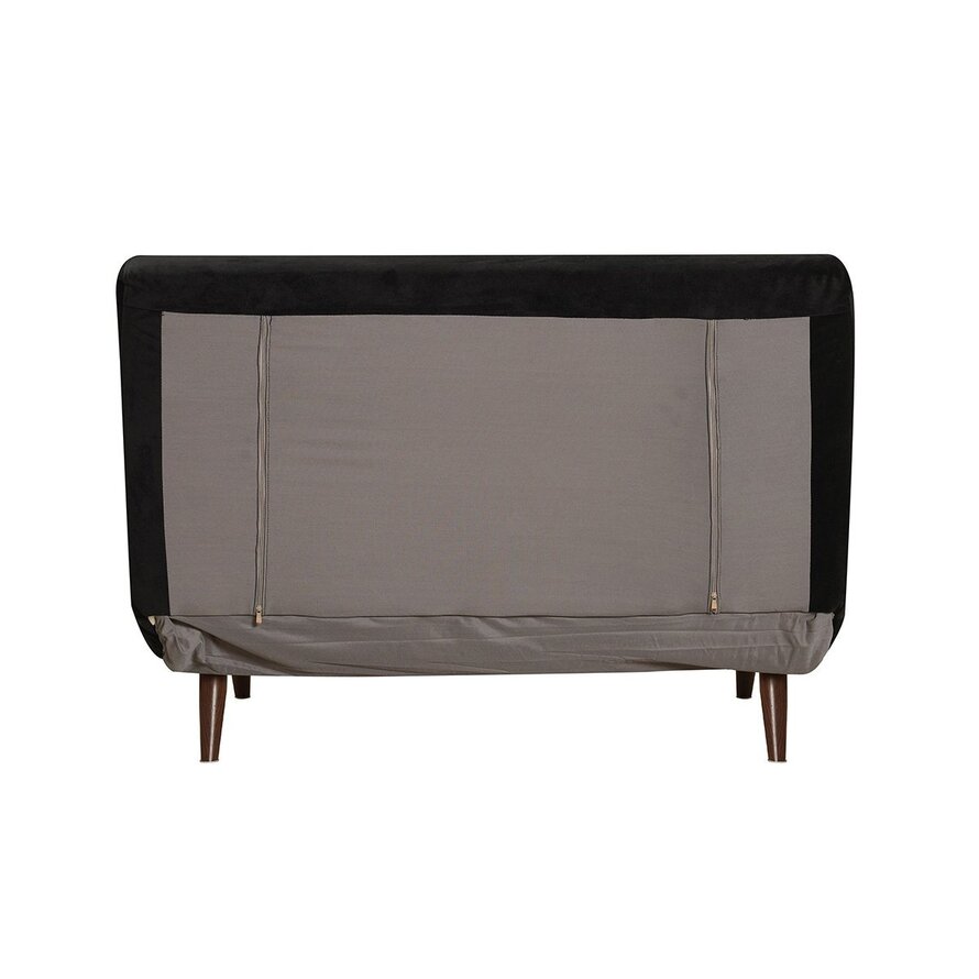 Schlafsofa 1,5-Sitzer Kristian Samt schwarz