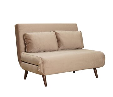 Bronx71 Schlafsofa 1,5-Sitzer Kristian Samt taupe