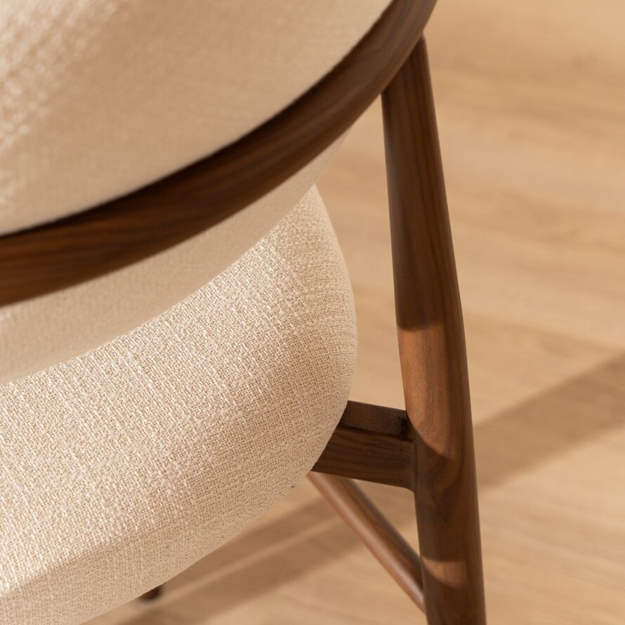 Barhocker Lara Leinen off white 70 cm