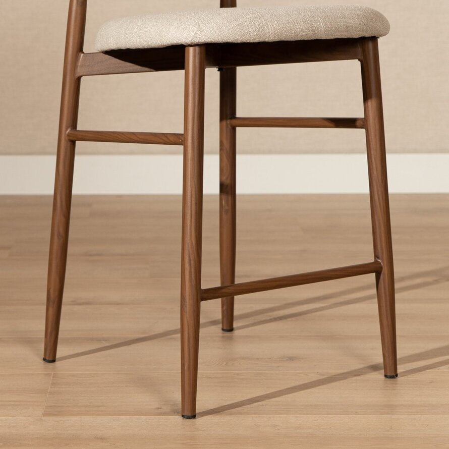 Barhocker Lara Leinen taupe 70 cm