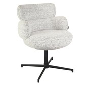 Bronx71 Stuhl Coco drehbar Stoff meliert off white/ schwarz