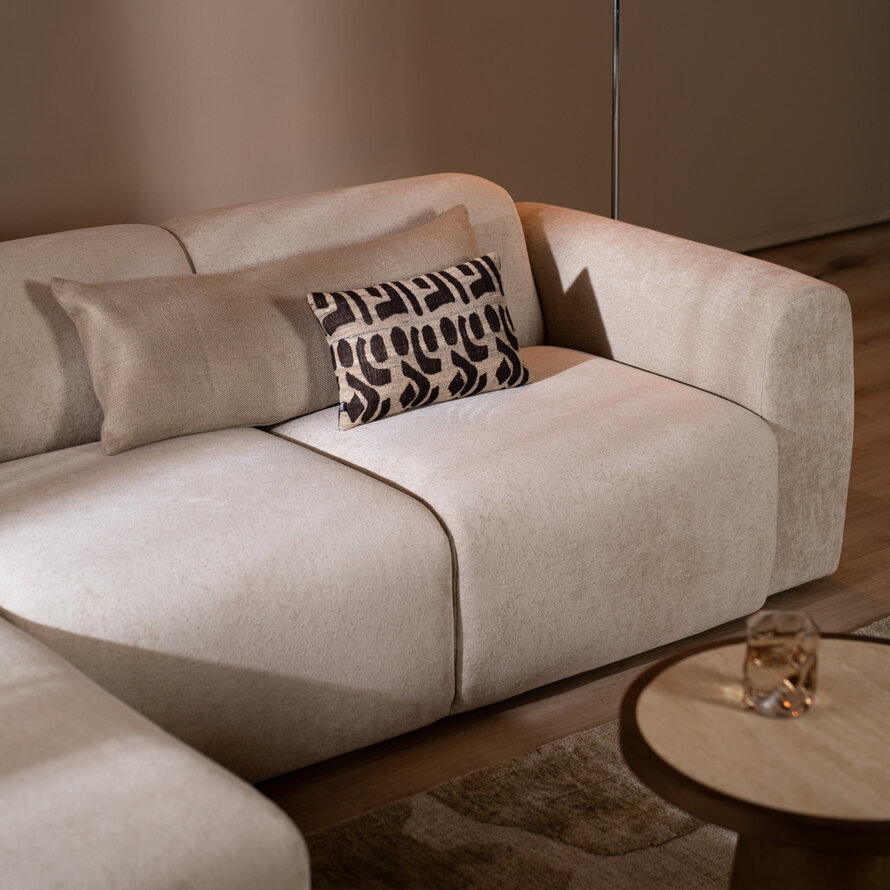 Ecksofa Maine Chenille beige links