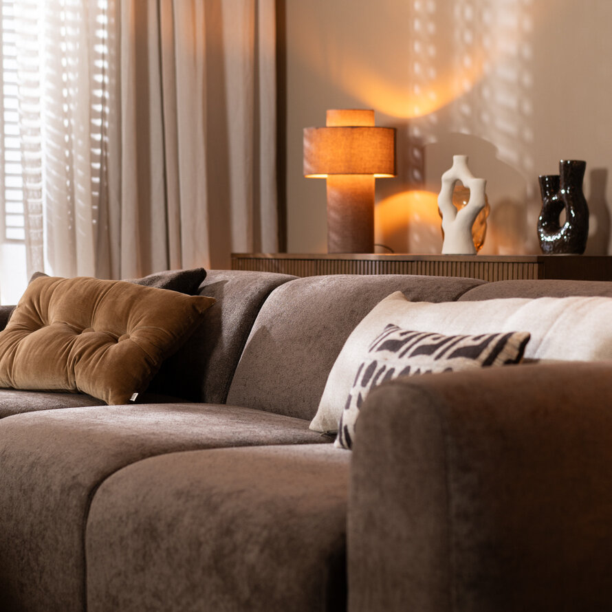 Ecksofa Maine Chenille braun links