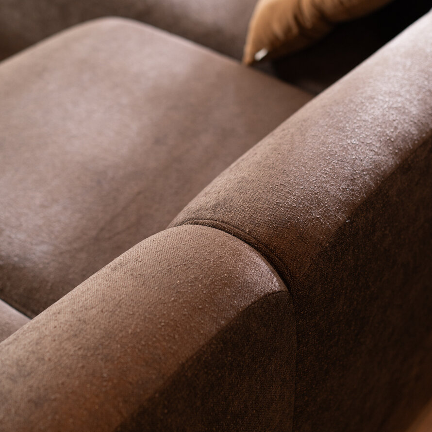 Ecksofa Maine Chenille braun links