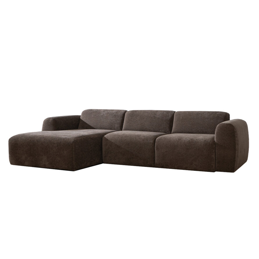 Ecksofa Maine Chenille braun links