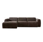 Bronx71 Ecksofa Maine Chenille braun links