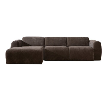 Bronx71 Ecksofa Maine Chenille braun links