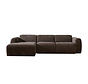 Ecksofa Maine Chenille braun links