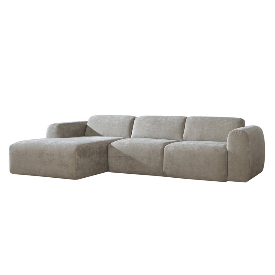 Ecksofa Maine Stoff taupe links