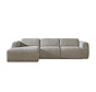 Ecksofa Maine Stoff taupe links