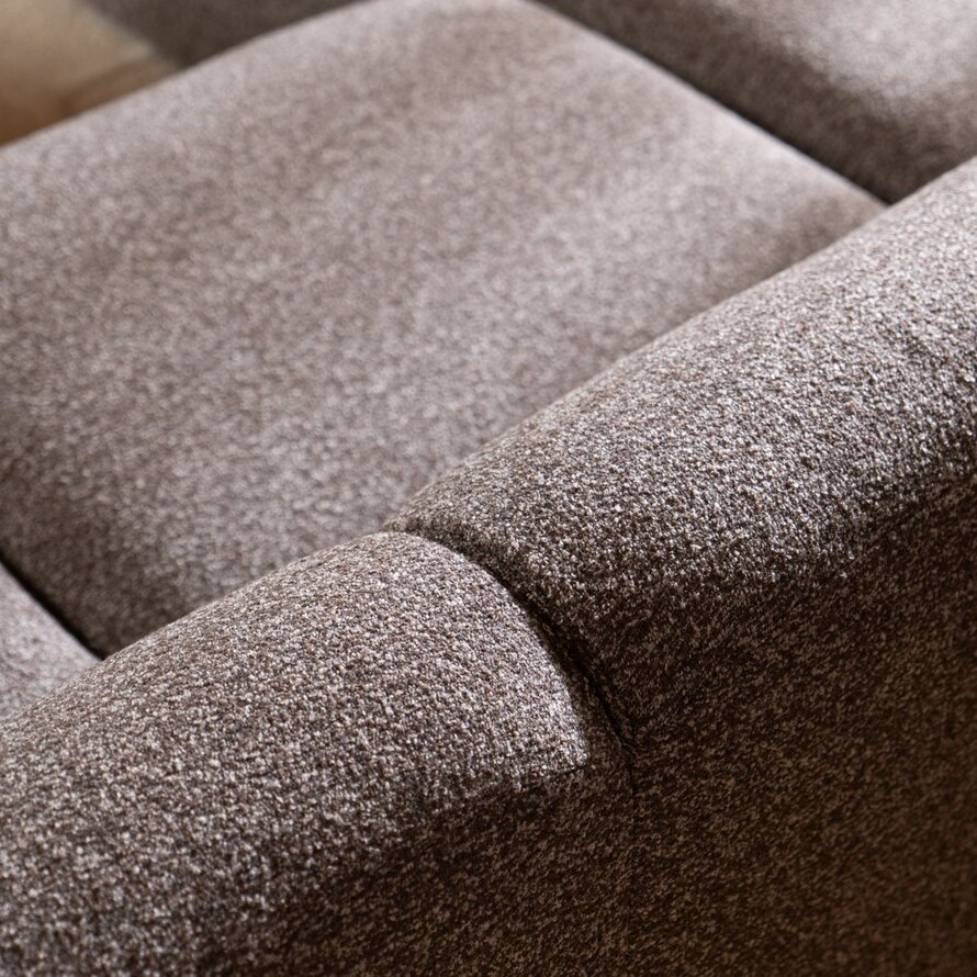 Ecksofa Maine Bouclé braun/grau links
