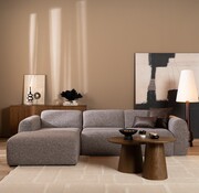 Bronx71 Ecksofa Maine Bouclé braun/grau links