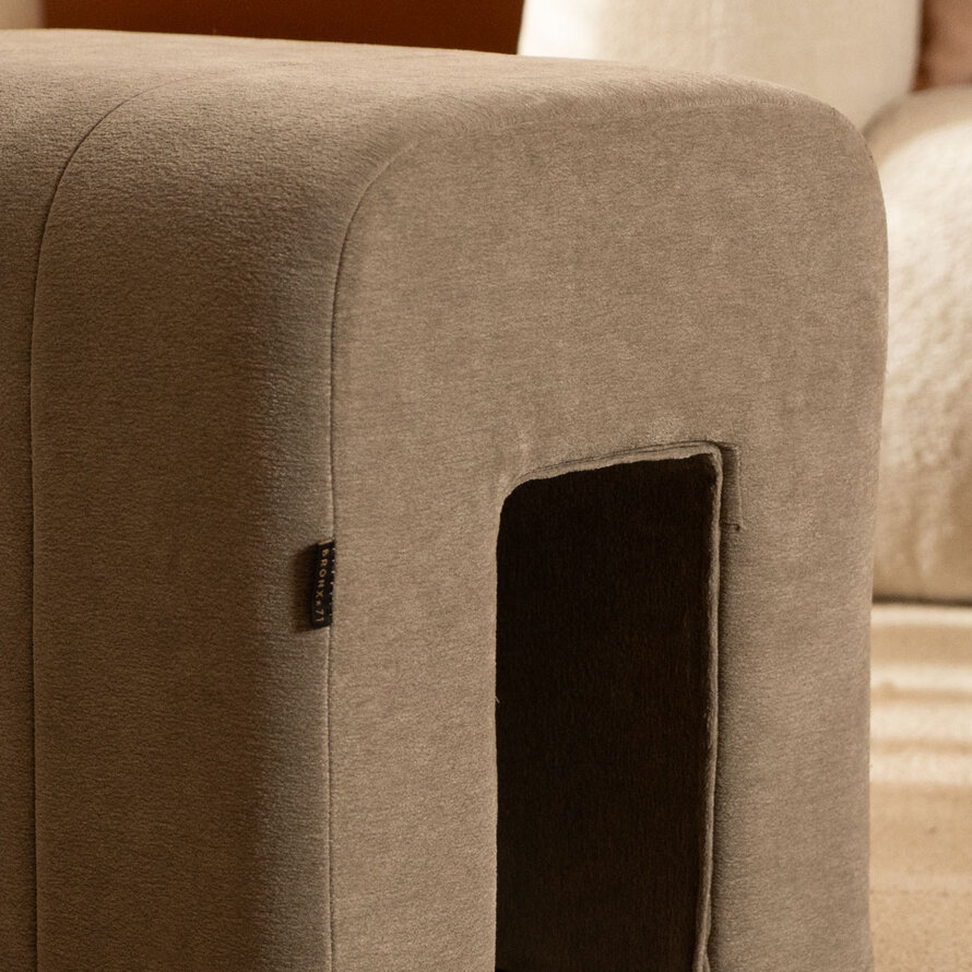 Modularer Hocker Seth Chenille taupe