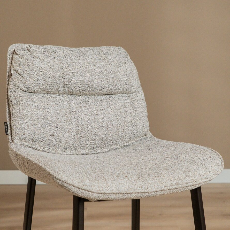 Barhocker Trevi Stoff off white/braun 68 cm