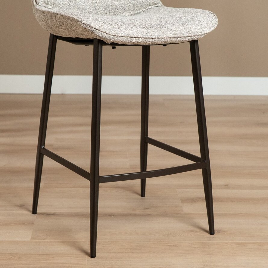 Barhocker Trevi Stoff off white/braun 68 cm