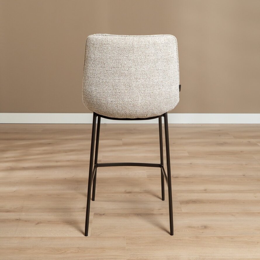 Barhocker Trevi Stoff off white/braun 68 cm