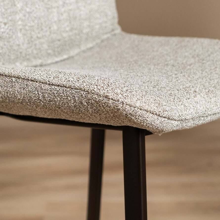 Barhocker Trevi Stoff off white/braun 68 cm