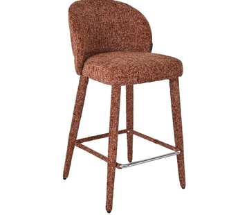 Bronx71 Barhocker Charlie Chenille kupfer 69 cm