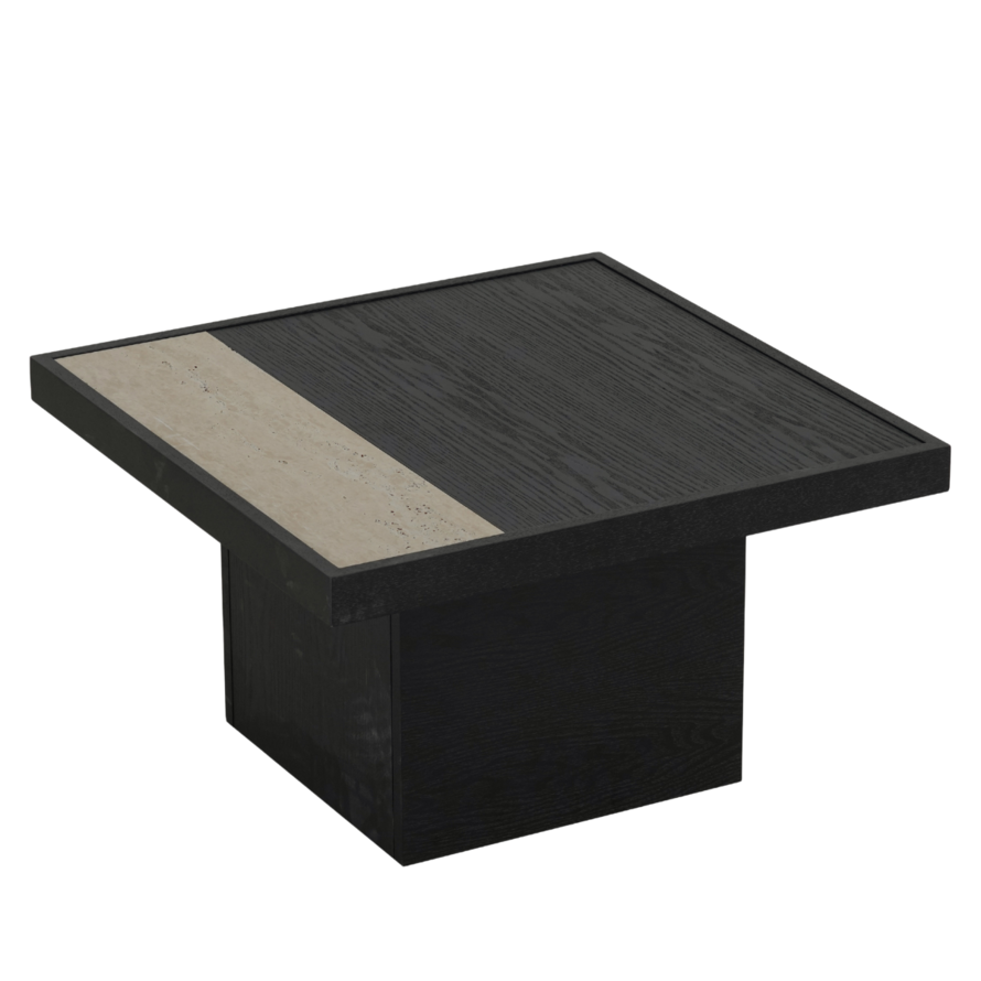 Couchtisch Java 70x70 cm Eiche schwarz