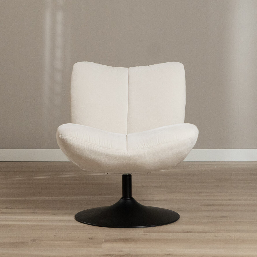 Sessel Lise drehbar Chenille off white