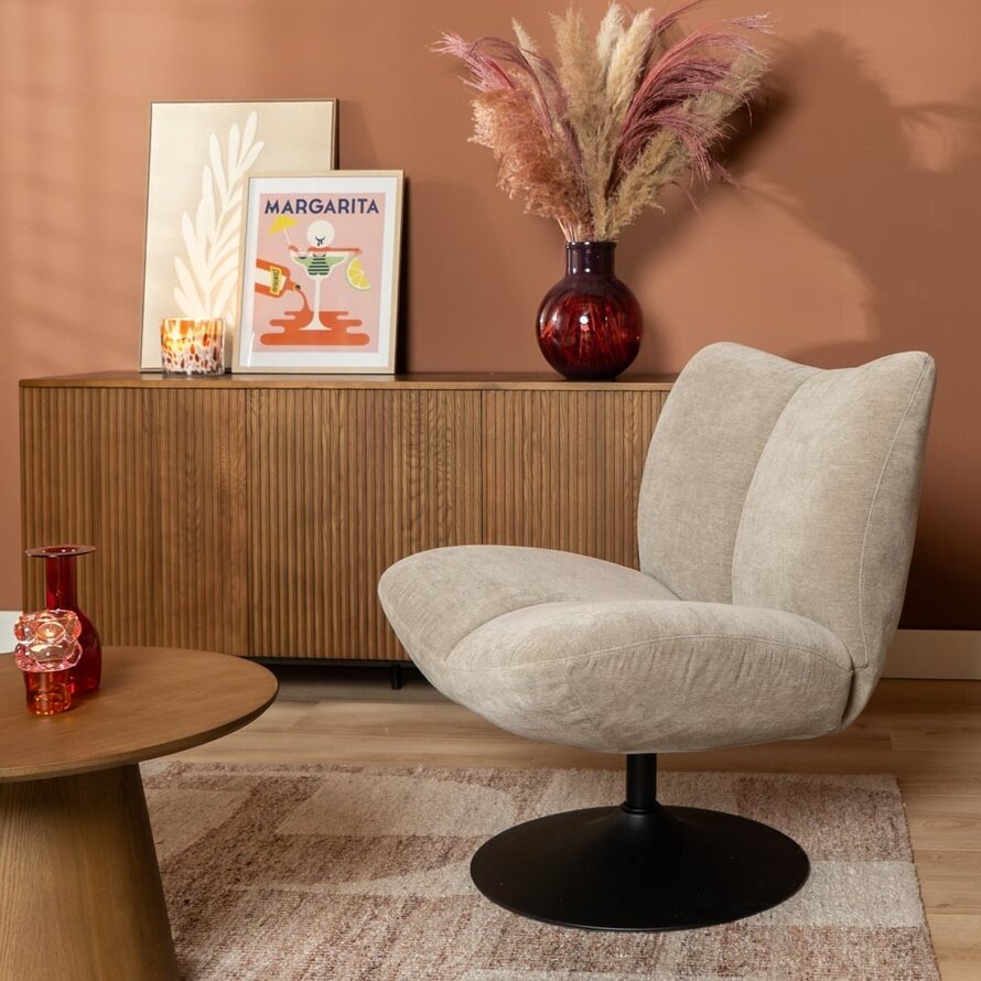 Sessel Lise drehbar Chenille taupe