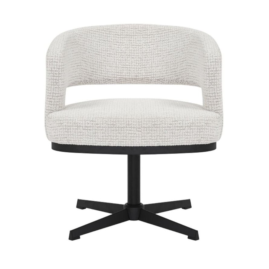 Sessel Gino drehbar melierter Stoff beige