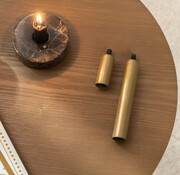 Bronx71 Barhockerbeine Mikky und Fiona schwarz mit goldfarbenem Metall