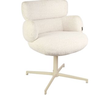 Bronx71 Stuhl Coco drehbar Stoff meliert beige