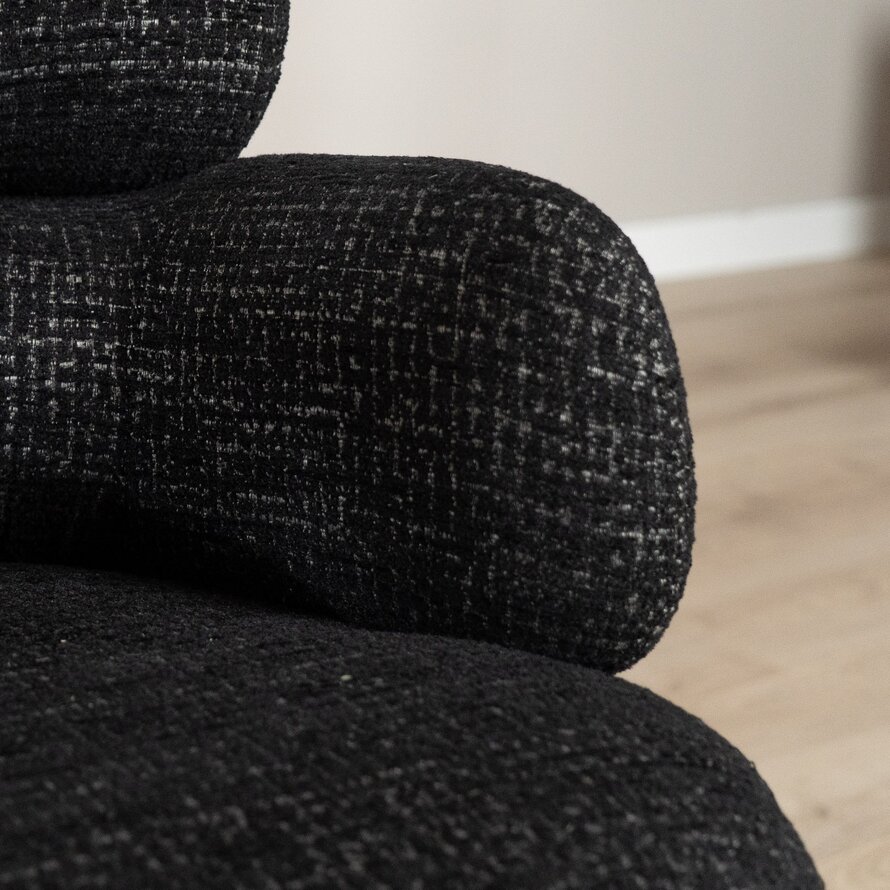 Stuhl Coco drehbar Stoff meliert schwarz