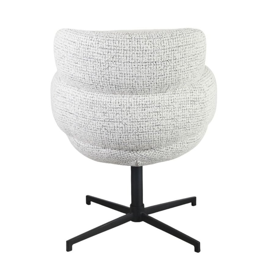 Stuhl Coco drehbar Stoff meliert off white/ schwarz