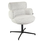 Bronx71 Stuhl Coco drehbar Stoff meliert off white/ schwarz