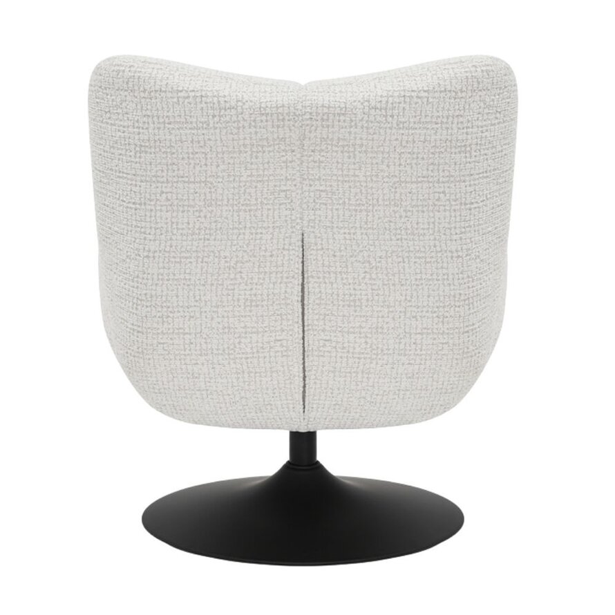 Sessel Moira drehbar melierter Stoff beige